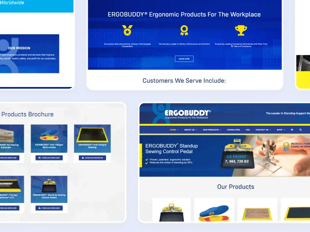 Ergobuddy product benefit-callout component