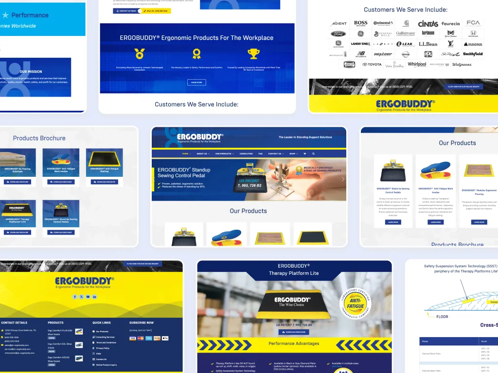Ergobuddy Inc case study mockup