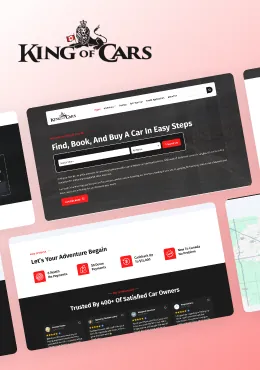 King of Cars mobile vehicle detail with financing calculator