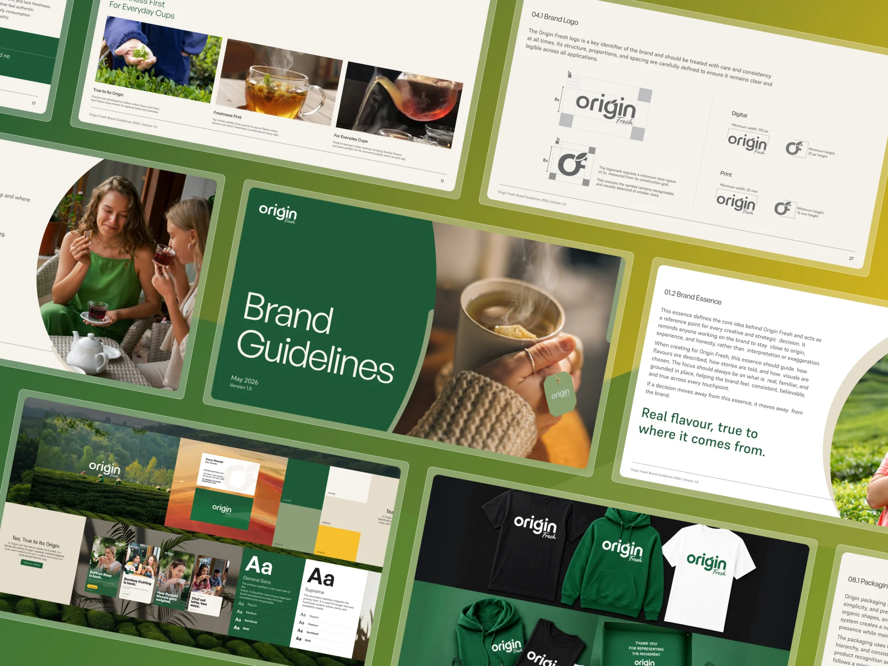 Origin Fresh brand identity work